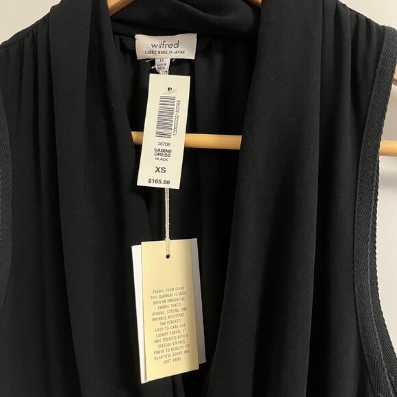 NWT Aritzia Wilfred Sabine Dress Faux Wrap Mini Dress with Pockets Size XS - Picture 7 of 11